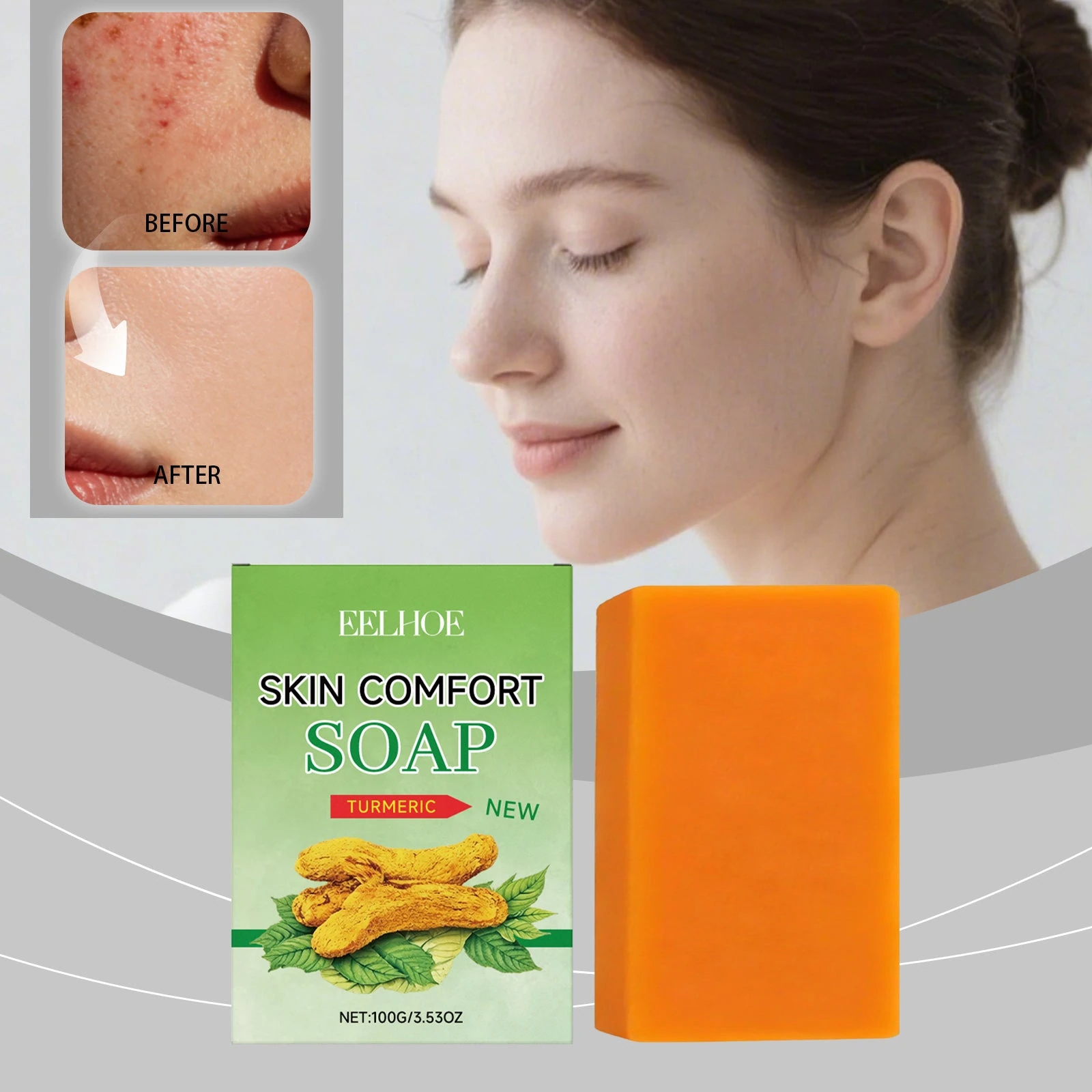 EELHOE Cinnamon Soap with Turmeric — choose cleansing, with realistic expectations, product image 2