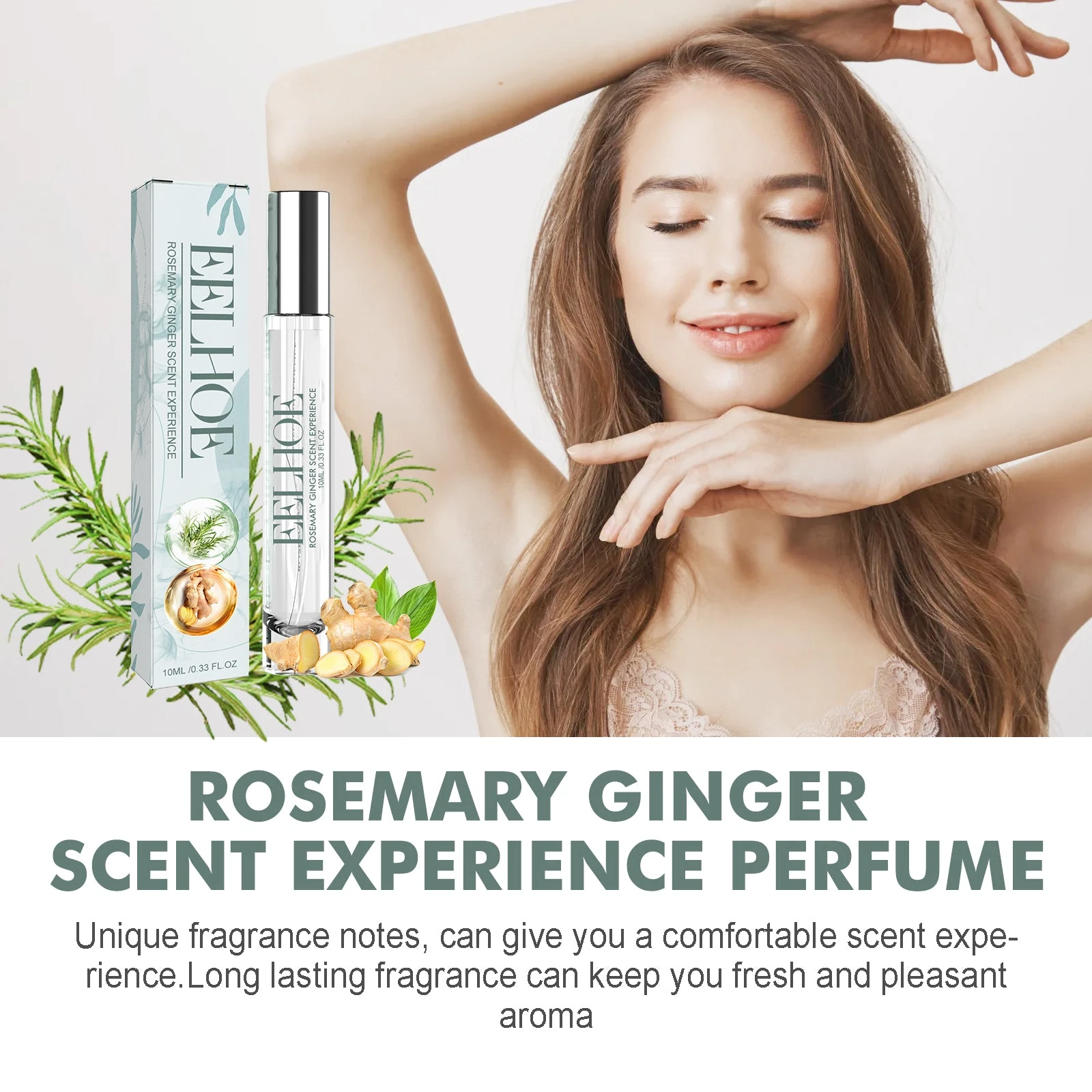 EELHOE Ginger Perfume — rosemary ginger fragrance artwork.