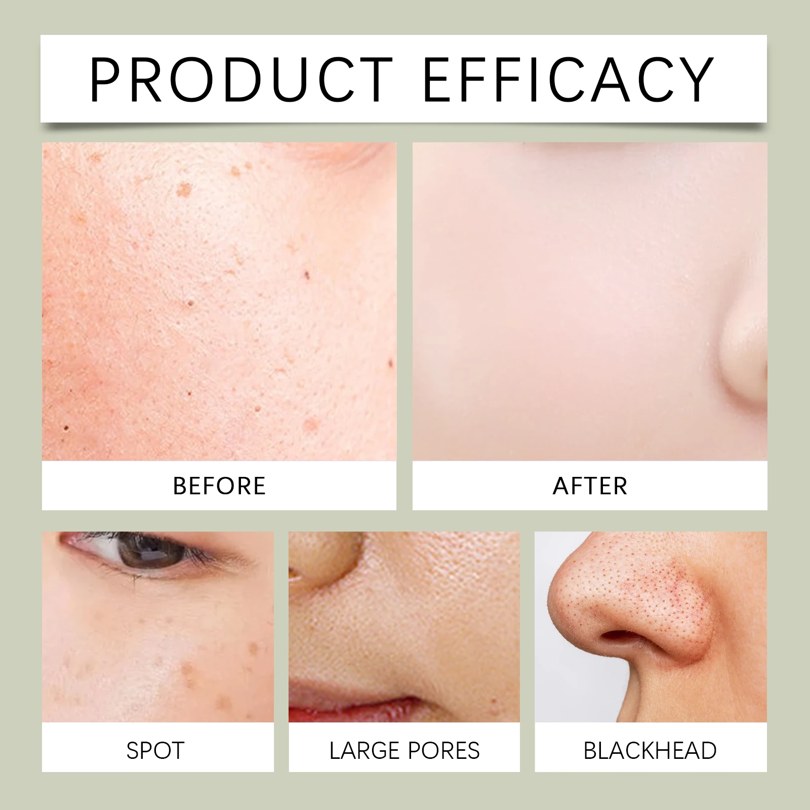 EELHOE Turmeric Face Pads — Facial skin-texture comparison illustration.