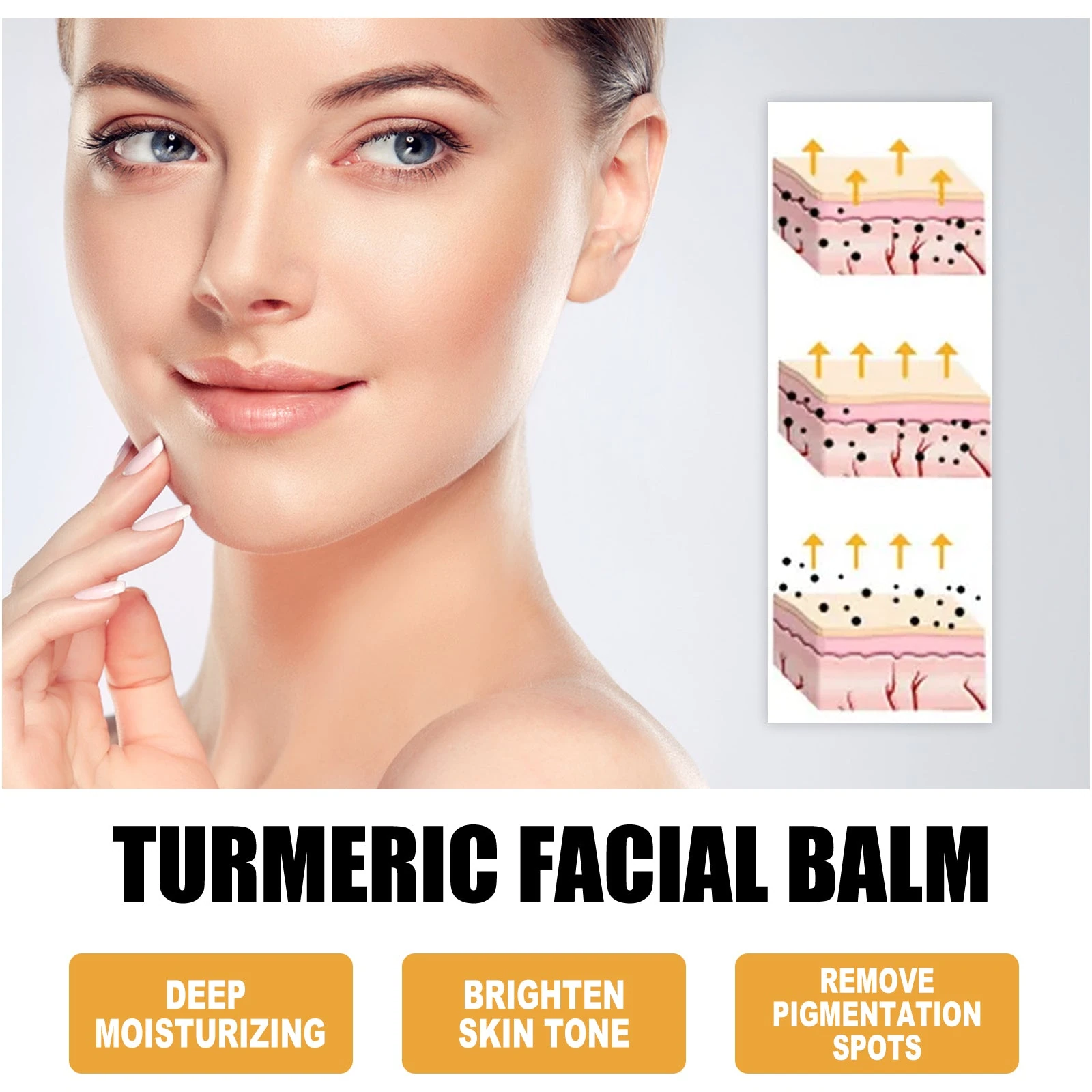 EELHOE Face Balm Stick — Facial moisture and skin-surface illustration.