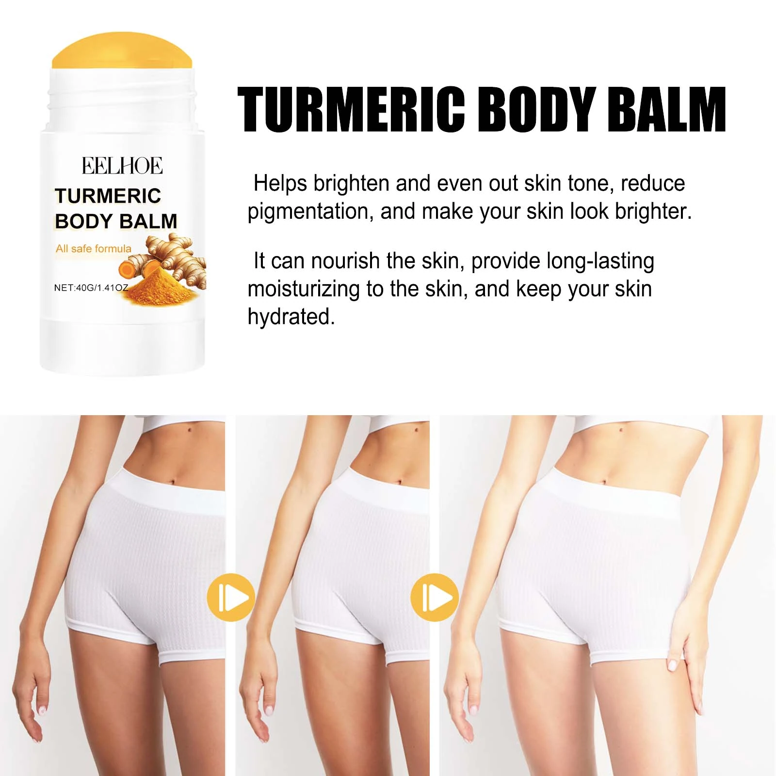EELHOE Body Balm Stick — Moisturizing body-care artwork.