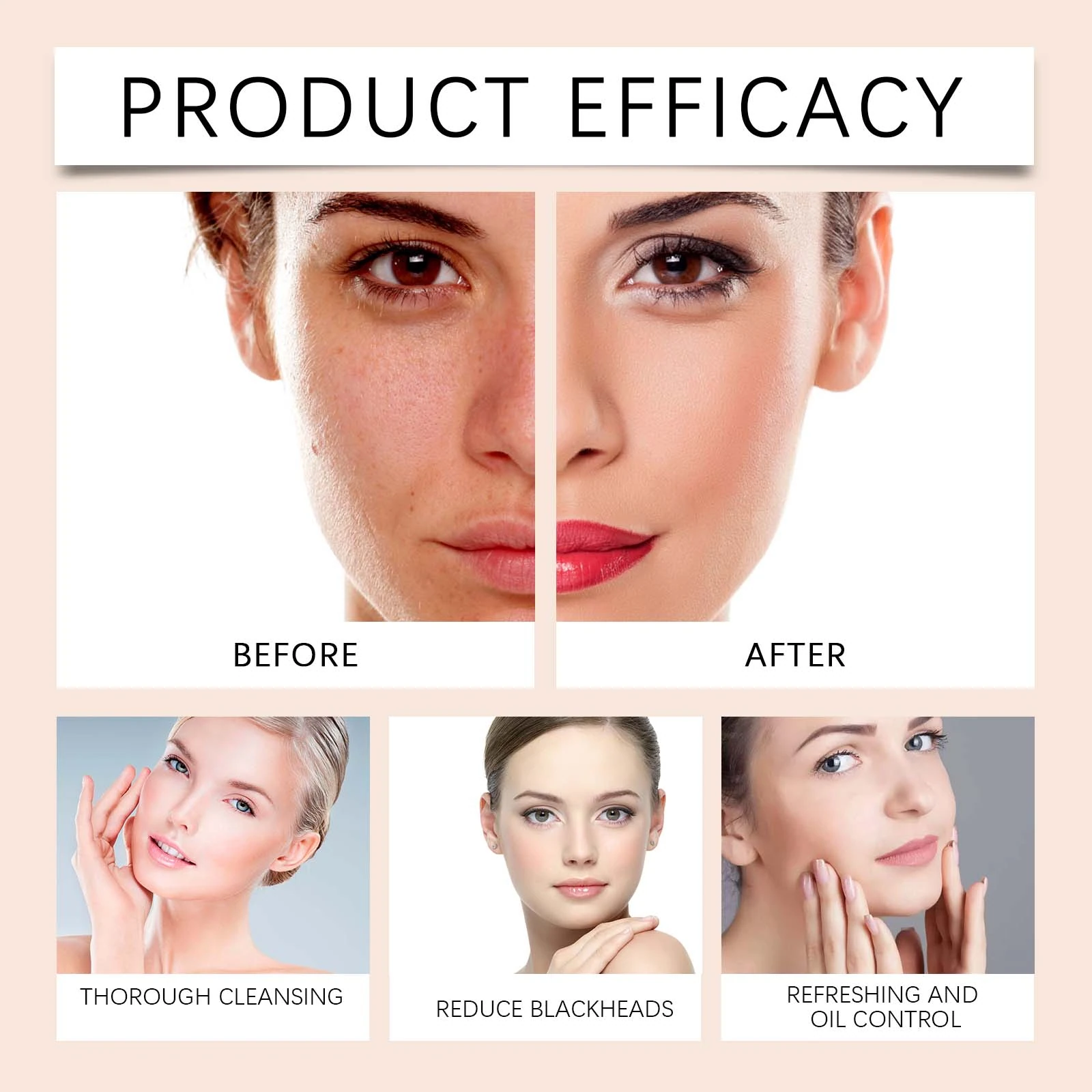 EELHOE Turmeric Face Wash — Skin cleansing comparison illustration.