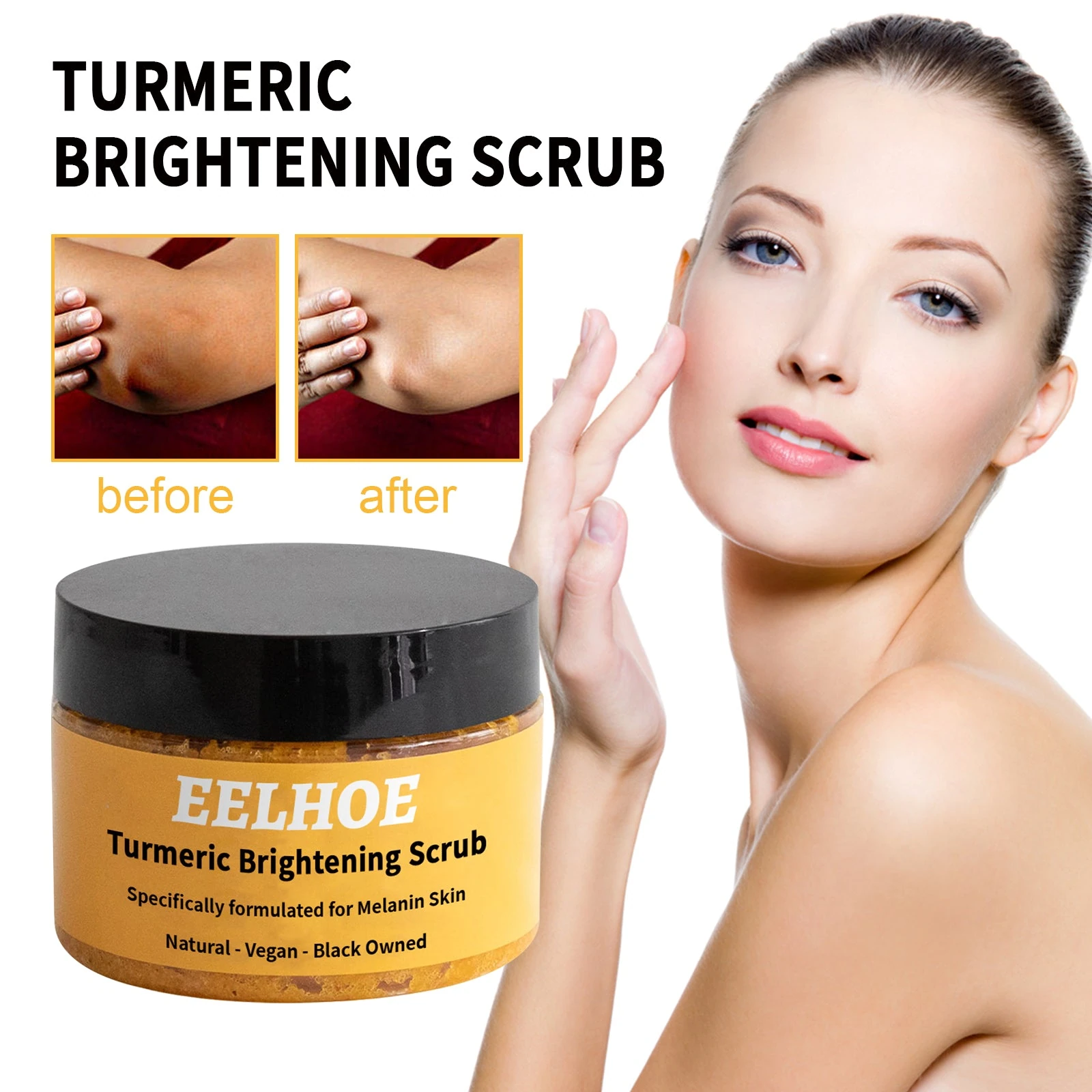 EELHOE Sea Salt Body Scrub — Original range imagery also shows facial care; this page focuses on the body routine.