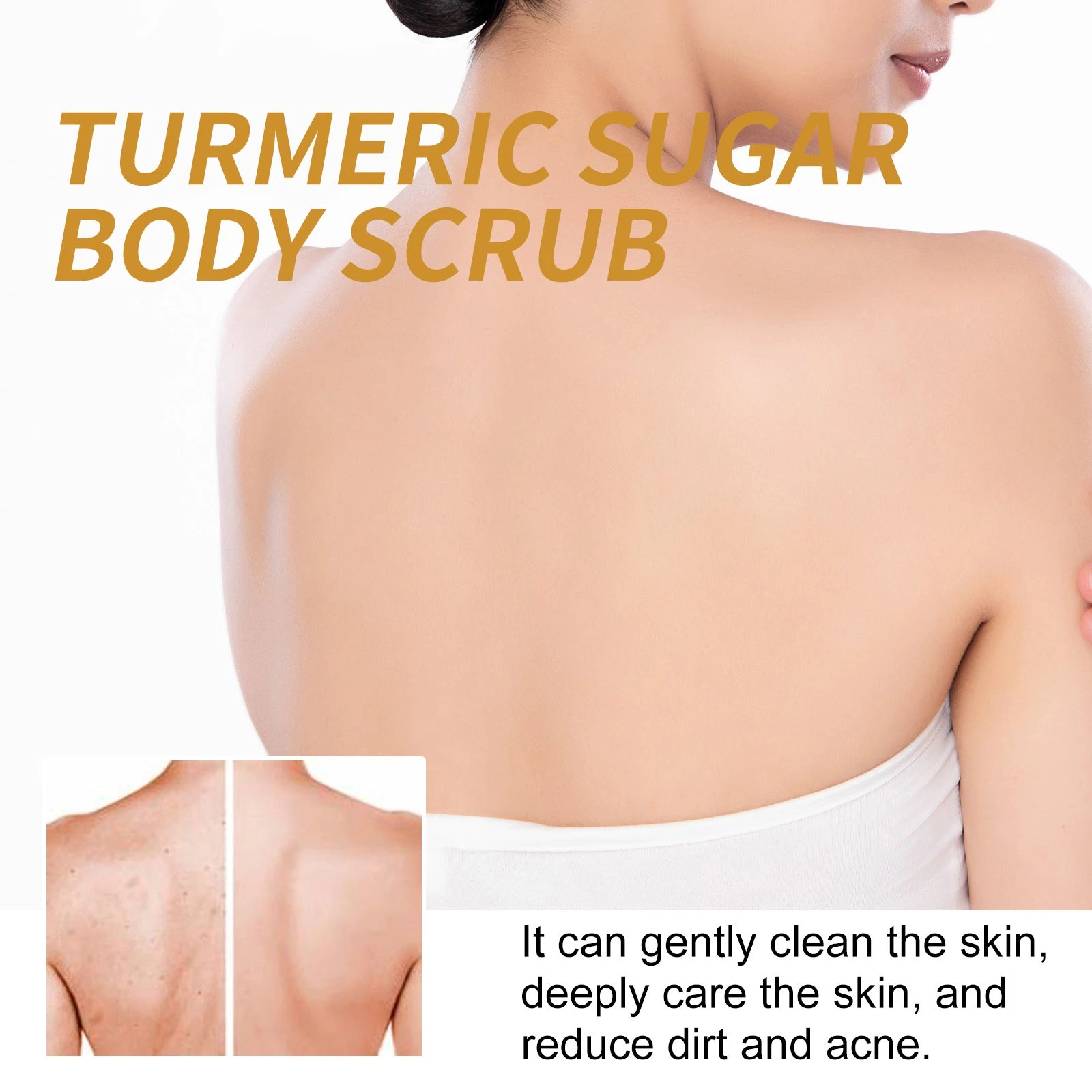 EELHOE Turmeric Body Scrub — Body exfoliation artwork.