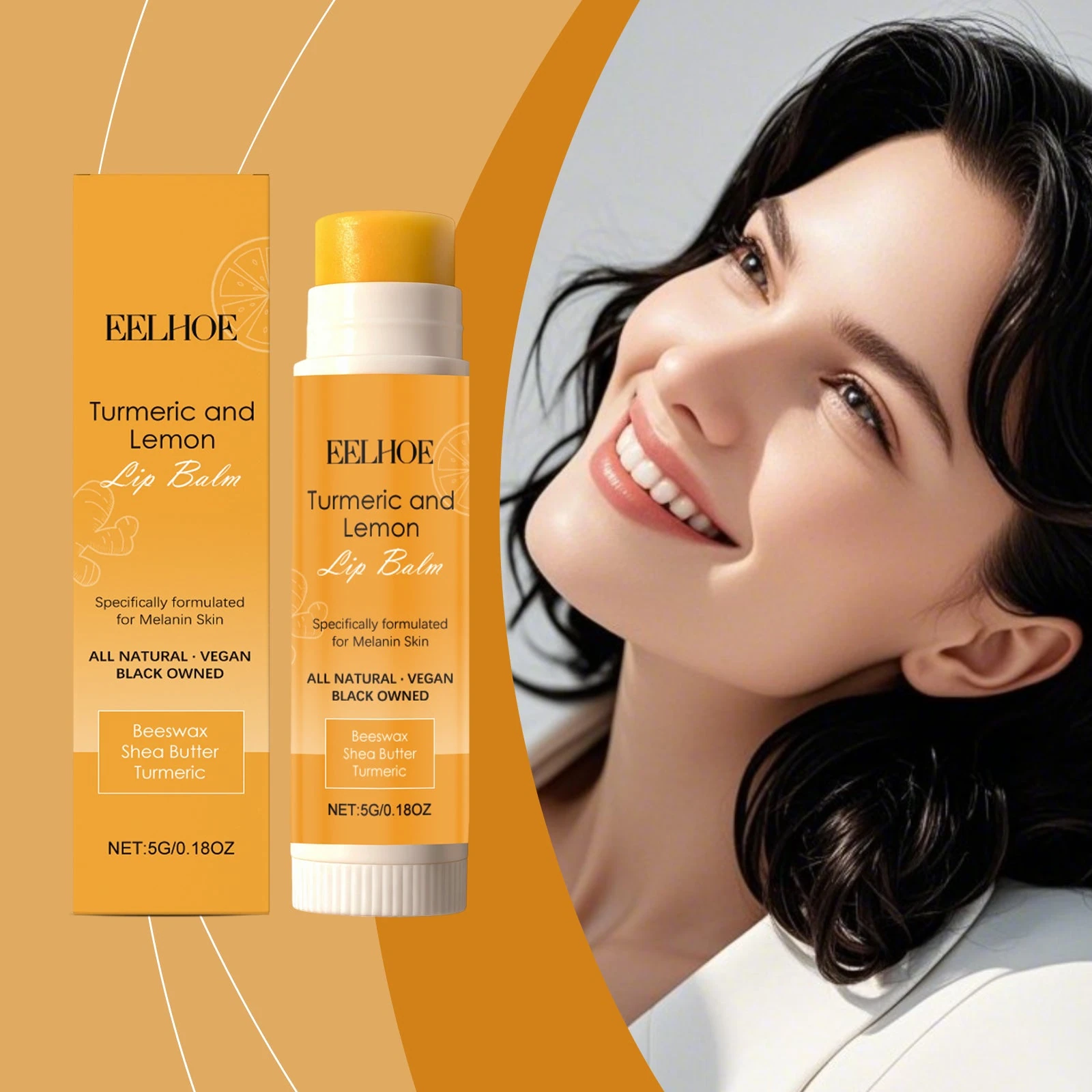 EELHOE Turmeric and Lemon Lip Balm with Shea Butter — a lemon lip balm for everyday comfort, product image 4