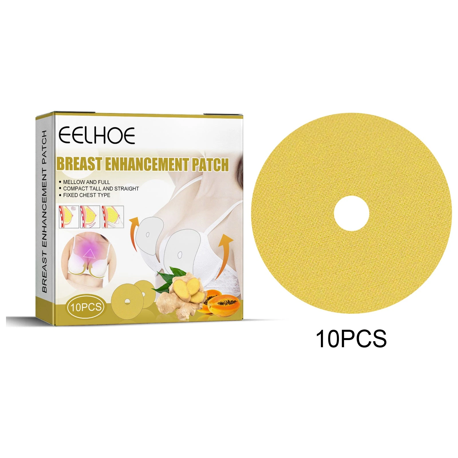 EELHOE round breast care patch with center opening and ten-patch box