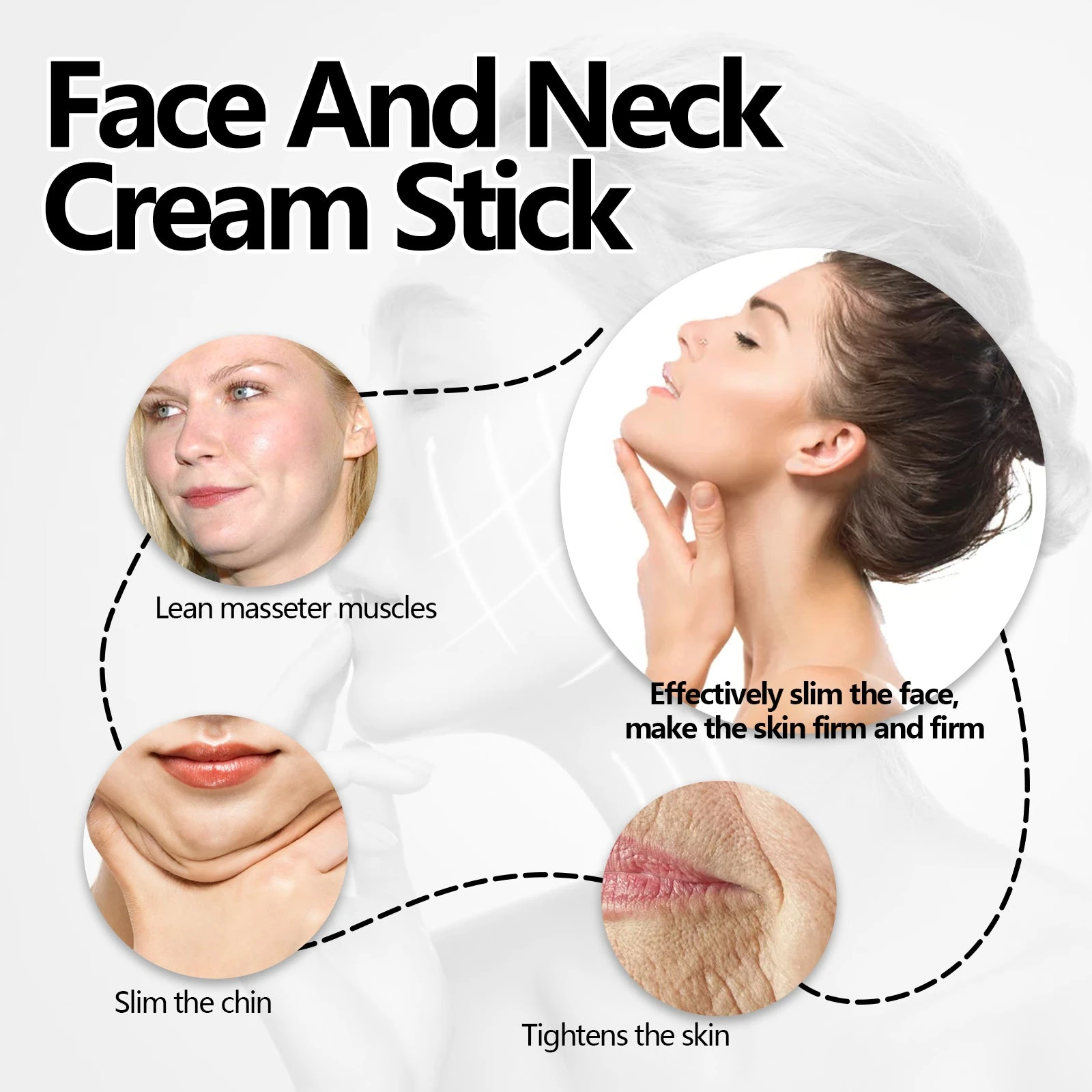 EELHOE Turmeric Clay Mask — Illustrated face and neck care areas.