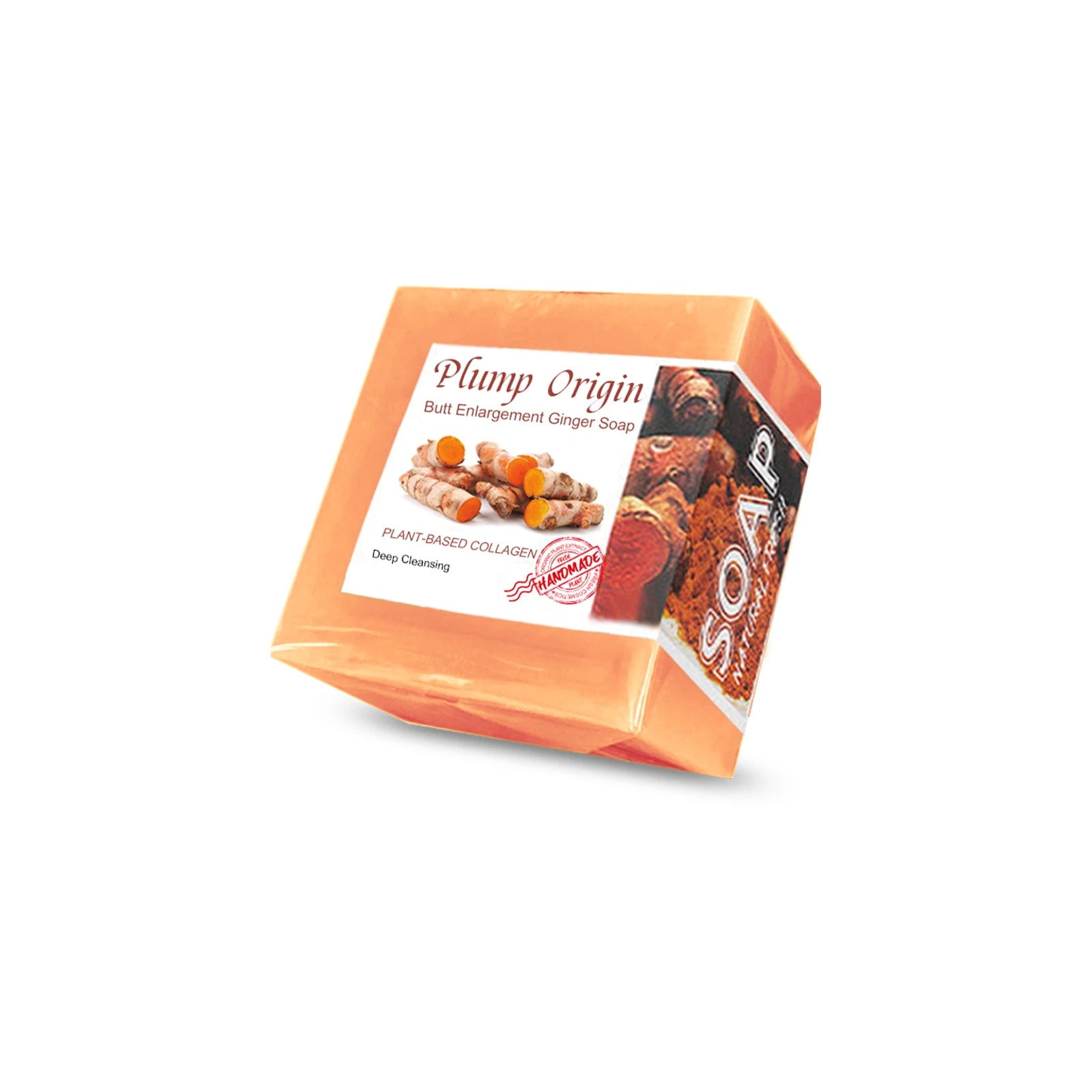 EELHOE Plump Origin natural bar soap in its orange wrapper