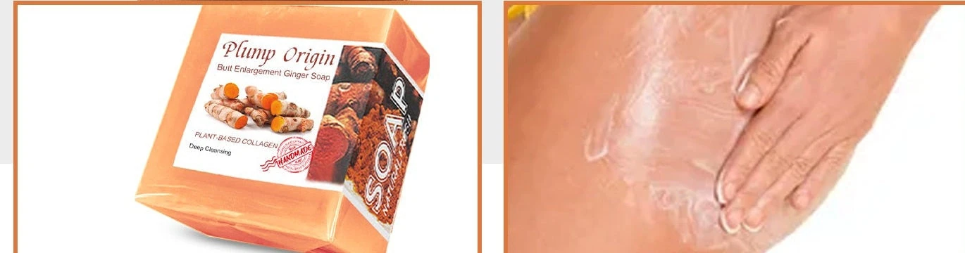 Plump Origin soap bar and lather massaged onto wet body skin