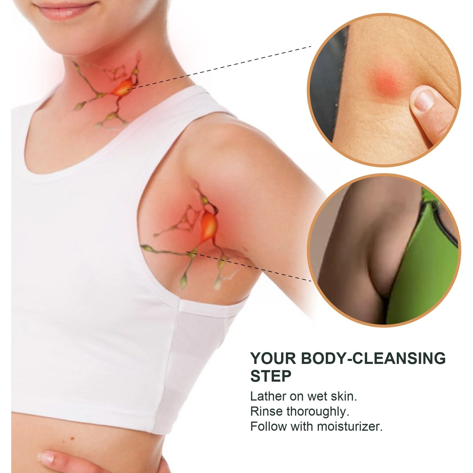 EELHOE Ginger Body Wash — Original body-care artwork; this product is applied to wet skin and rinsed.