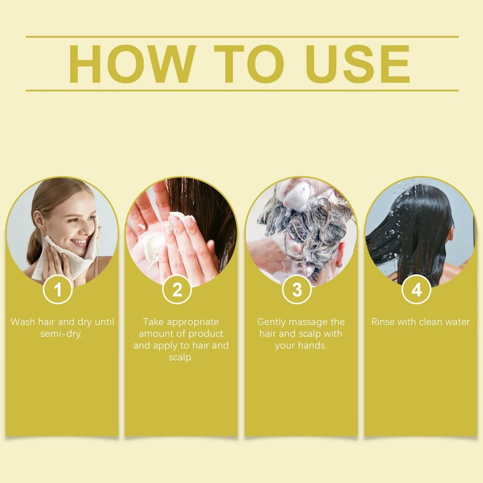 EELHOE Conditioner application and rinsing instructions