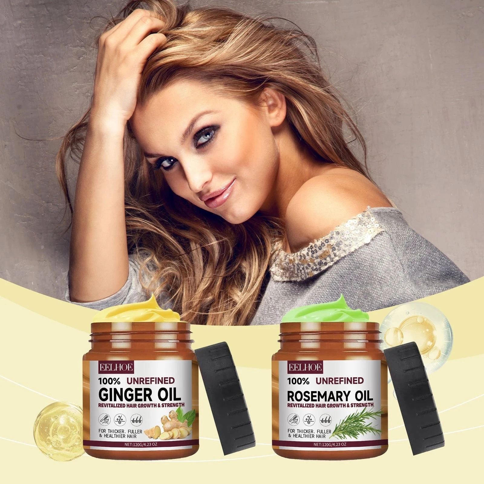 EELHOE Ginger Conditioner — The yellow ginger jar is the product selected on this page.