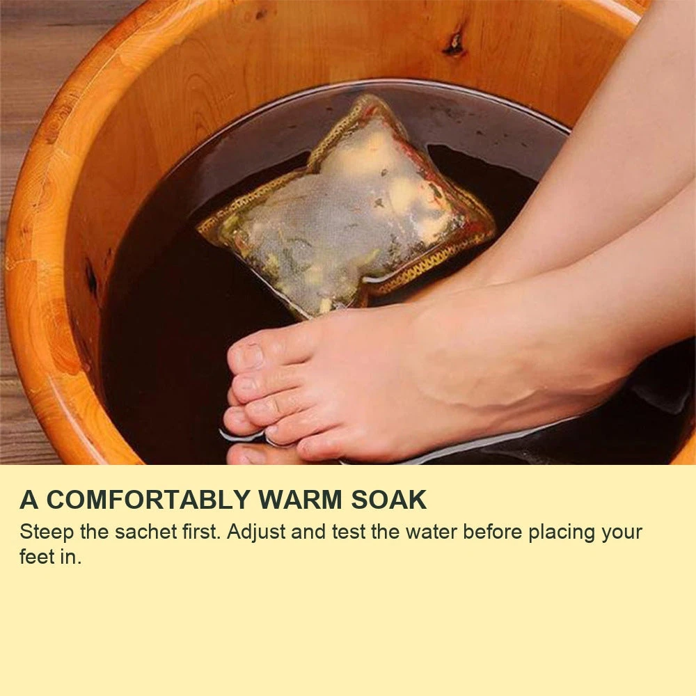 EELHOE Herbal Foot Soak — Keep unused sachets dry between soaking sessions.