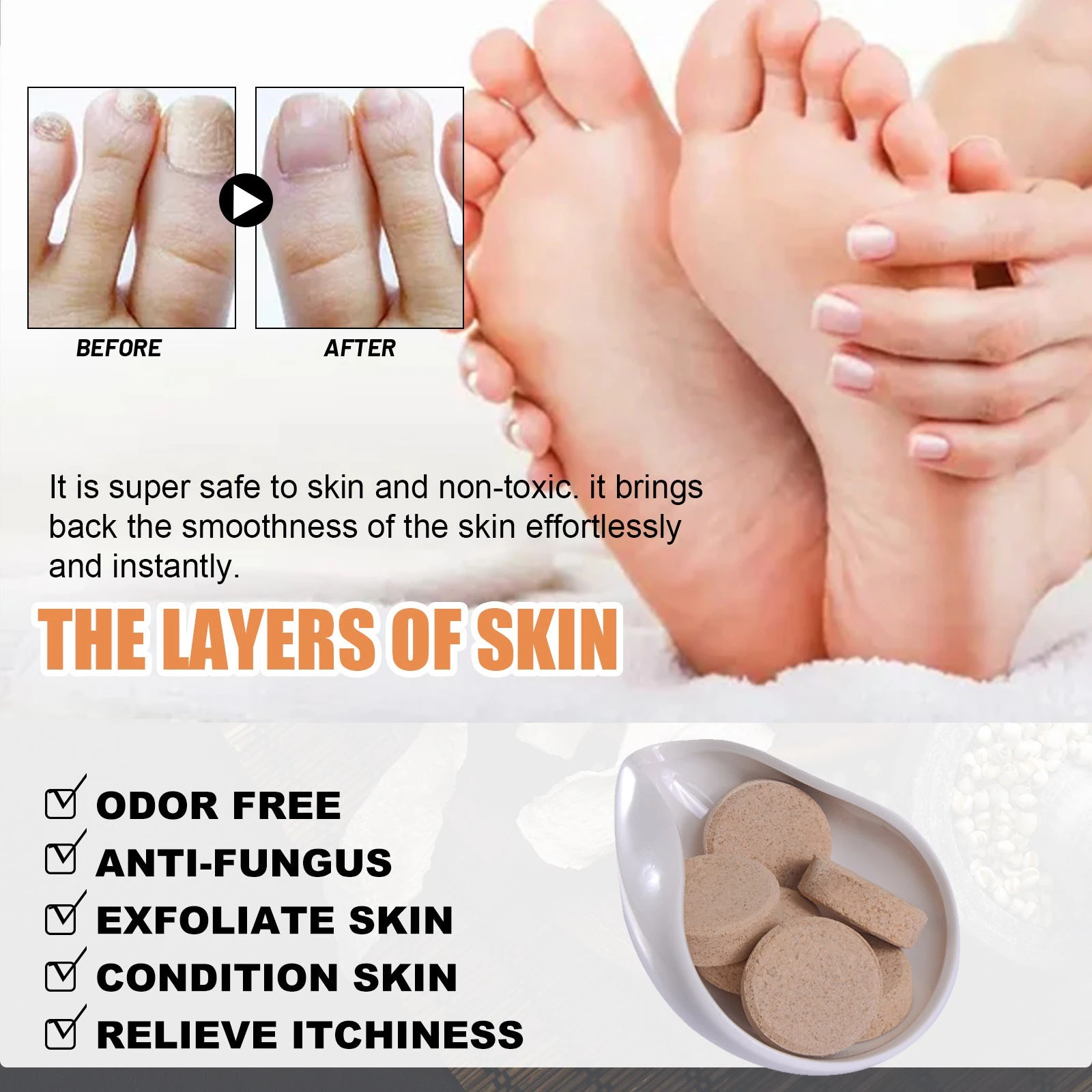 EELHOE Foot skin care illustration
