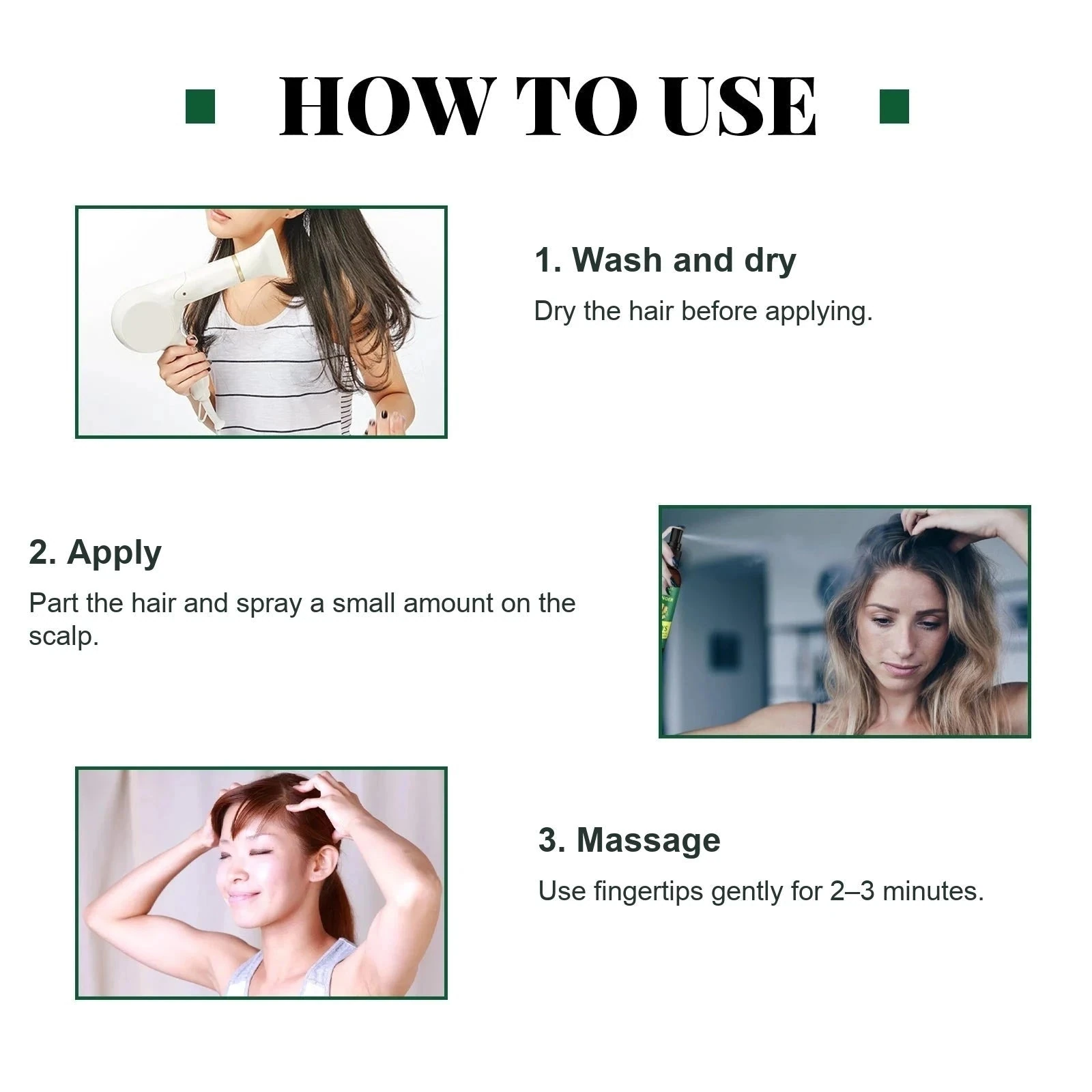EELHOE Scalp spray application directions