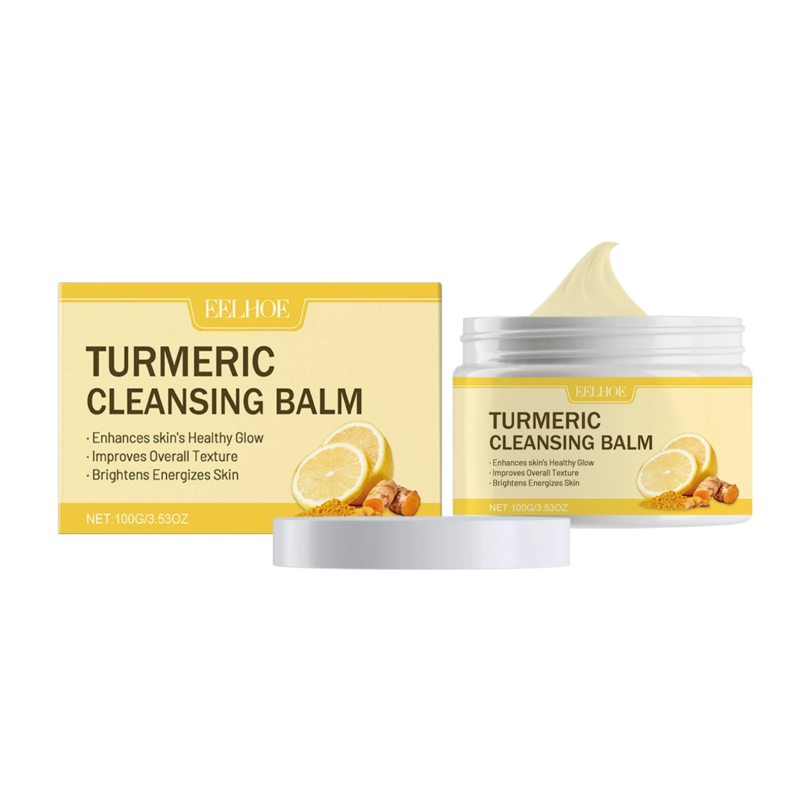 EELHOE Turmeric makeup remover balm jar