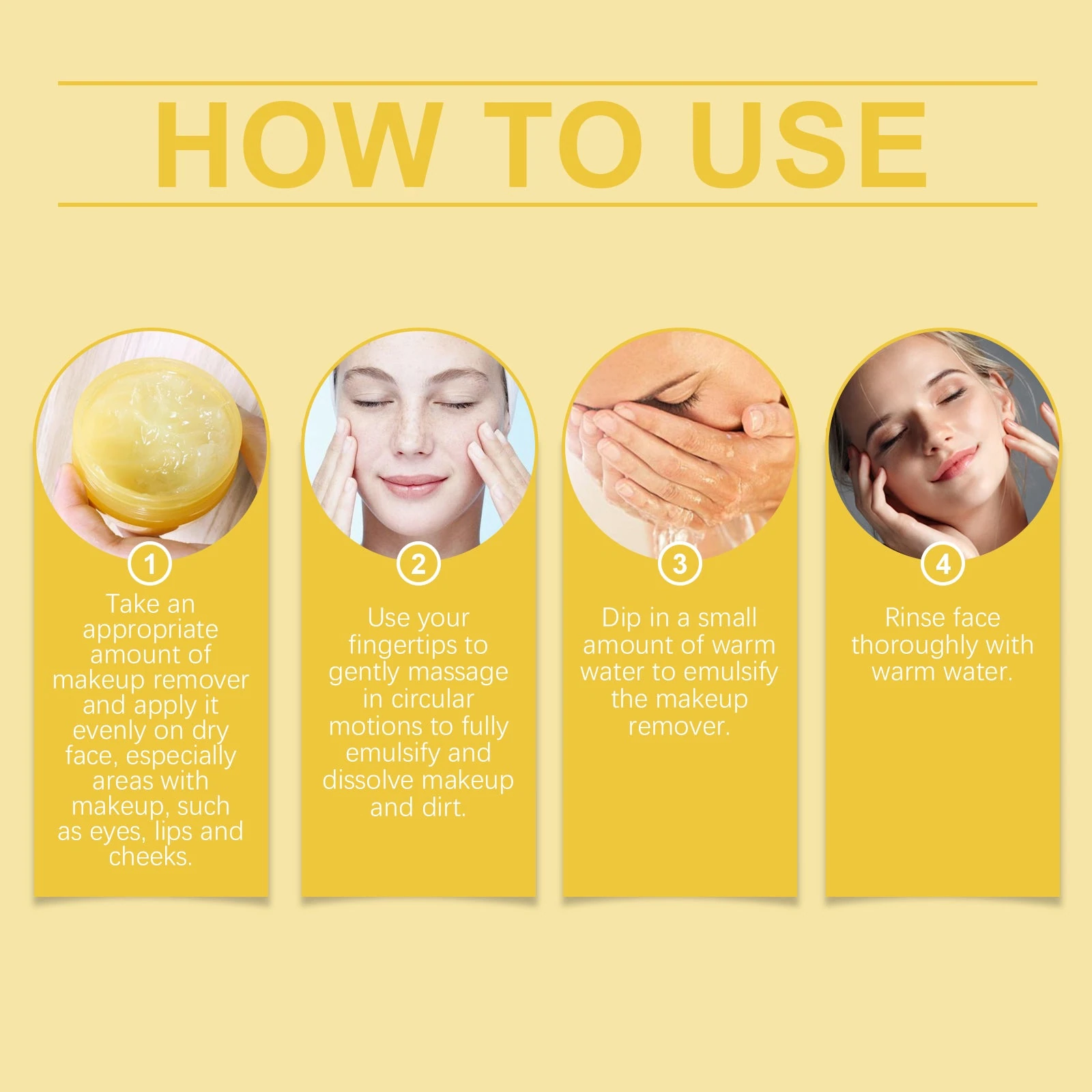 EELHOE Balm massage emulsify and rinse directions