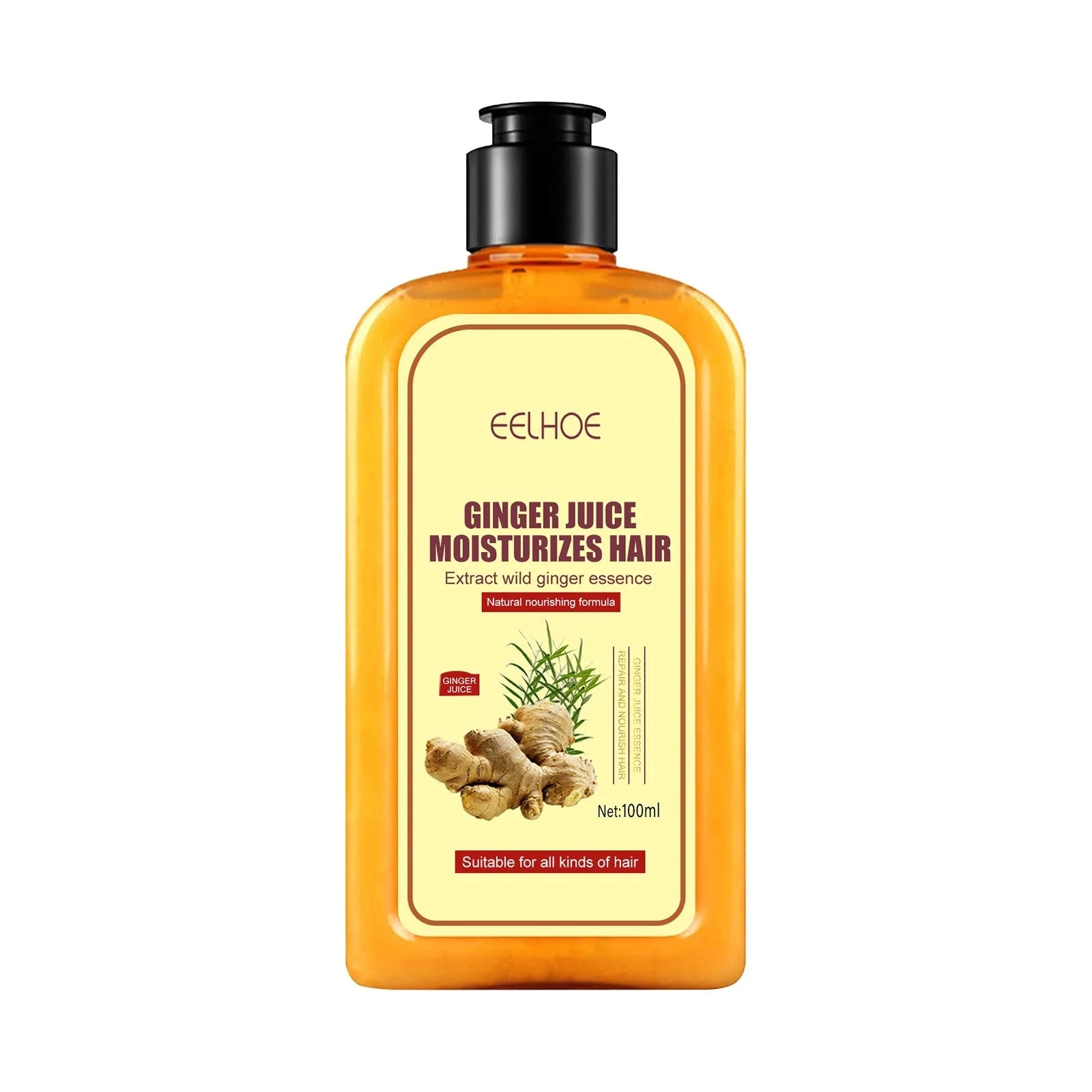 EELHOE Ginger Shampoo — A flip-top bottle for ready-to-use liquid shampoo.