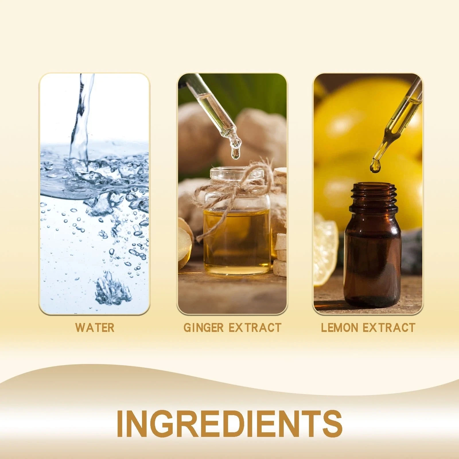EELHOE Ginger Hair Shampoo — Water, ginger extract and lemon extract are highlighted.