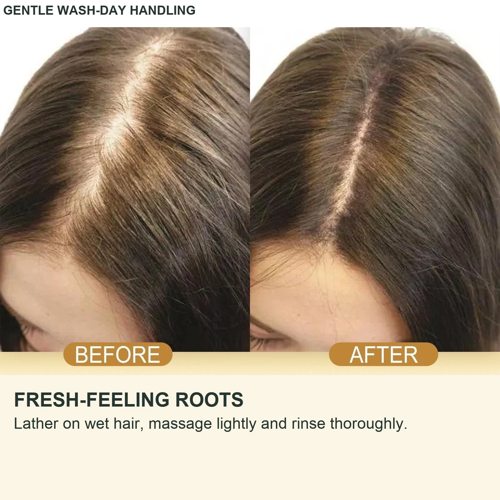 EELHOE Ginger Hair Shampoo — Keep fine or thinning hair handling gentle during the wash.