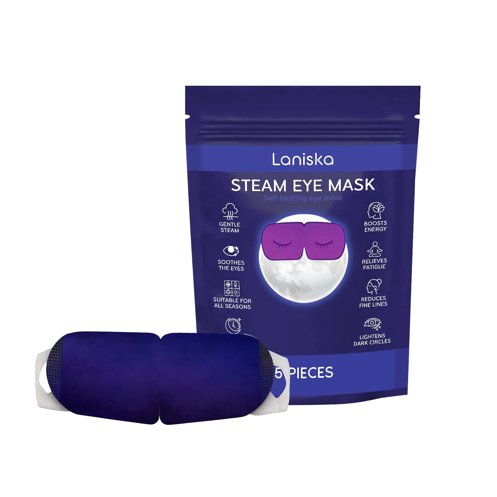 Laniska Nursing Eye Mask - Softly Fits The Skin Around The Eyes, Providing A Comfortable And Refreshing Feeling. Suitable For Daily Care And Nighttime Sleep. — product view 1