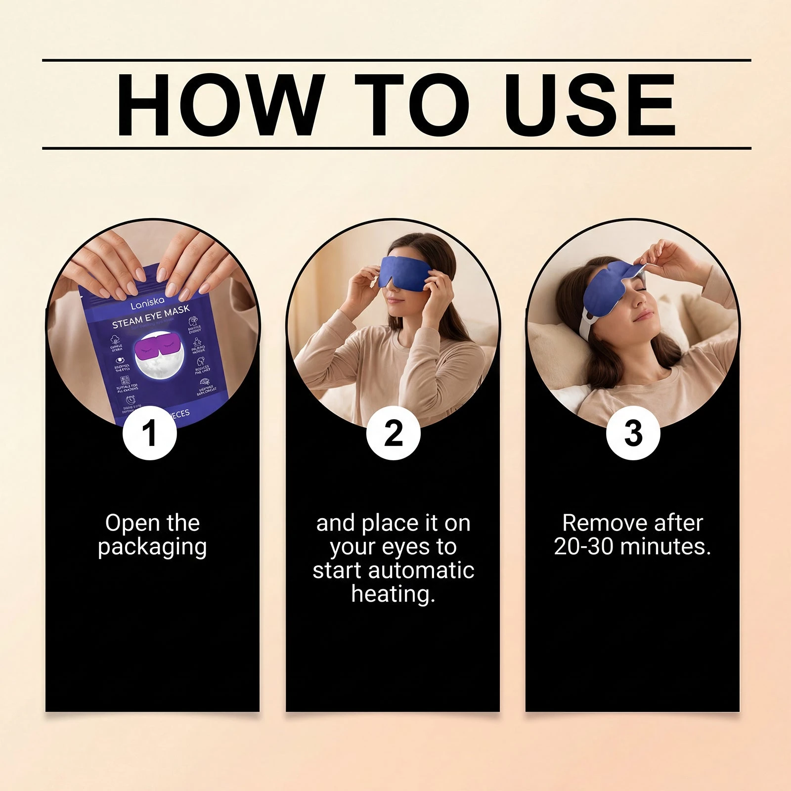 Laniska Nursing Eye Mask - Softly Fits The Skin Around The Eyes, Providing A Comfortable And Refreshing Feeling. Suitable For Daily Care And Nighttime Sleep. — product view 6