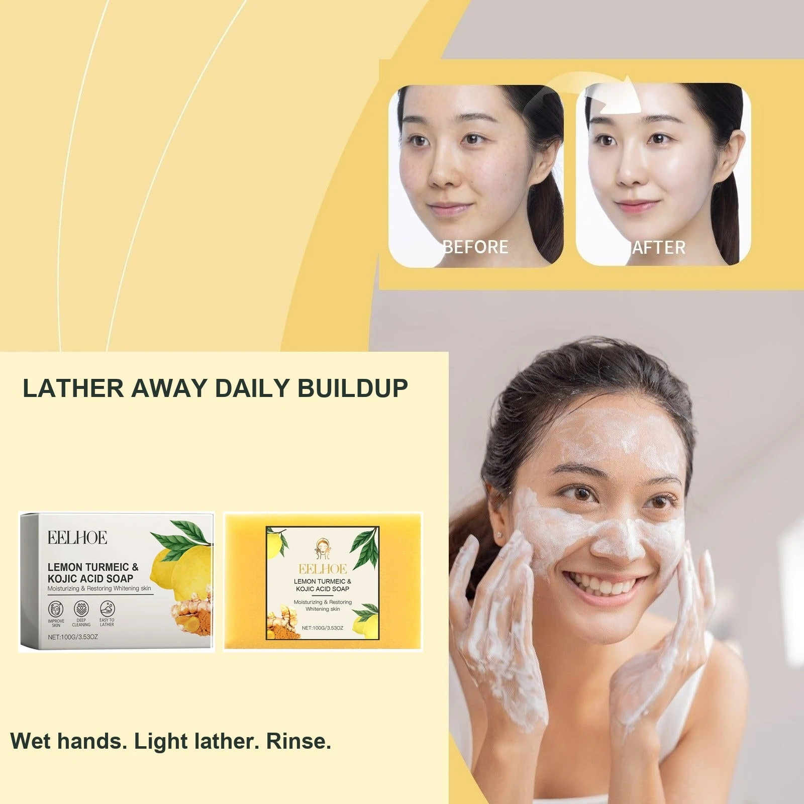 EELHOE Lemon Turmeric Soap — Follow a gentle cleanse with your usual leave-on skin care.