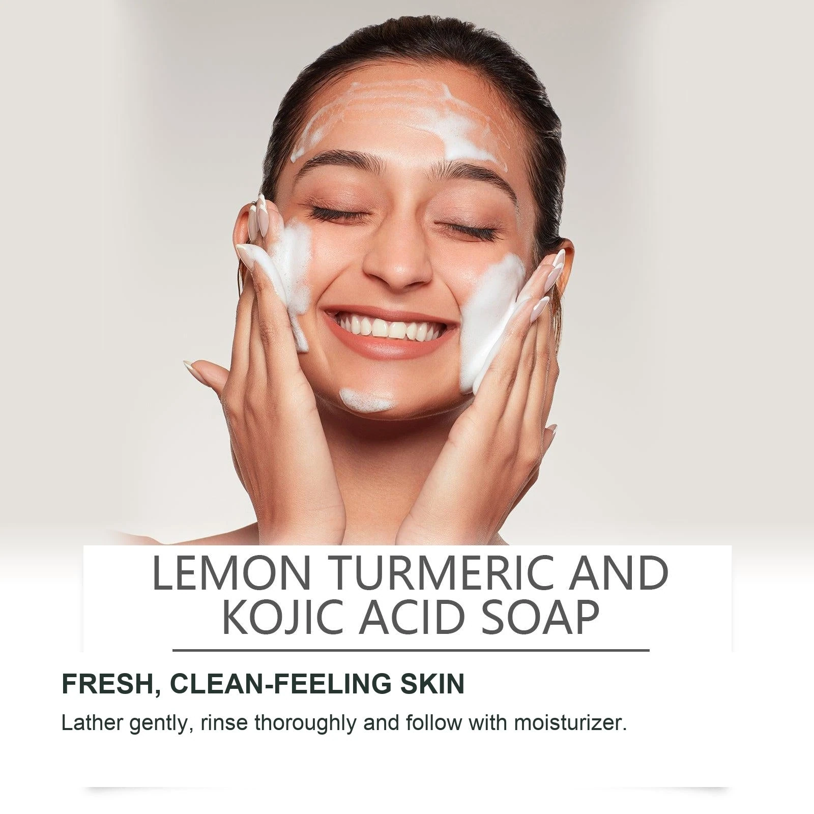 EELHOE Lemon Turmeric Soap — Rinse thoroughly, then moisturize for your preferred finish.