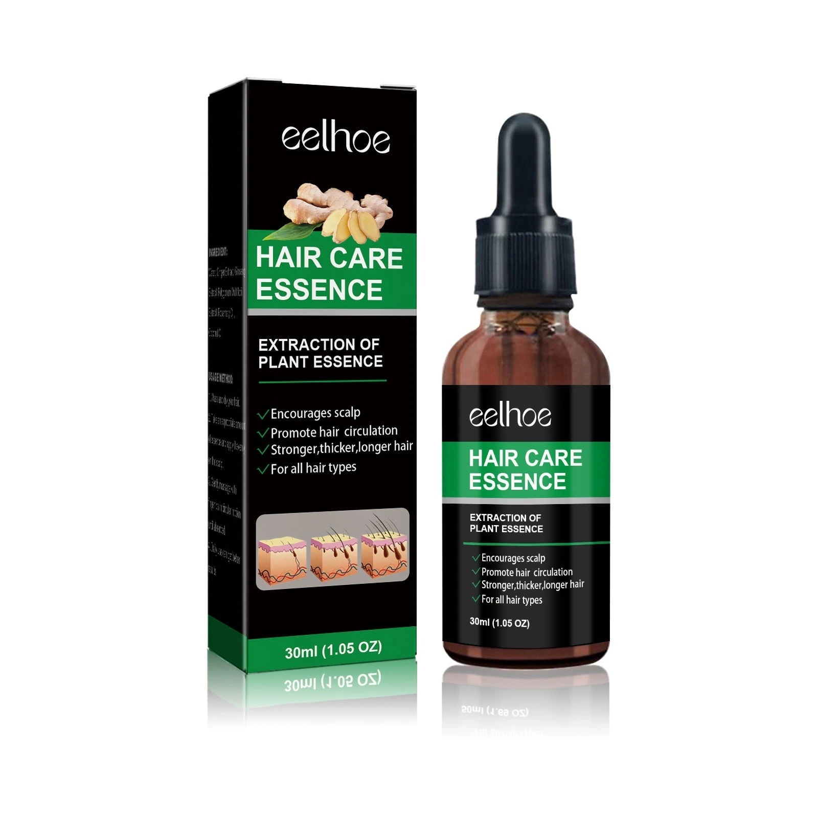 Lightweight ginger essence nutritive scalp serum for thinning hair