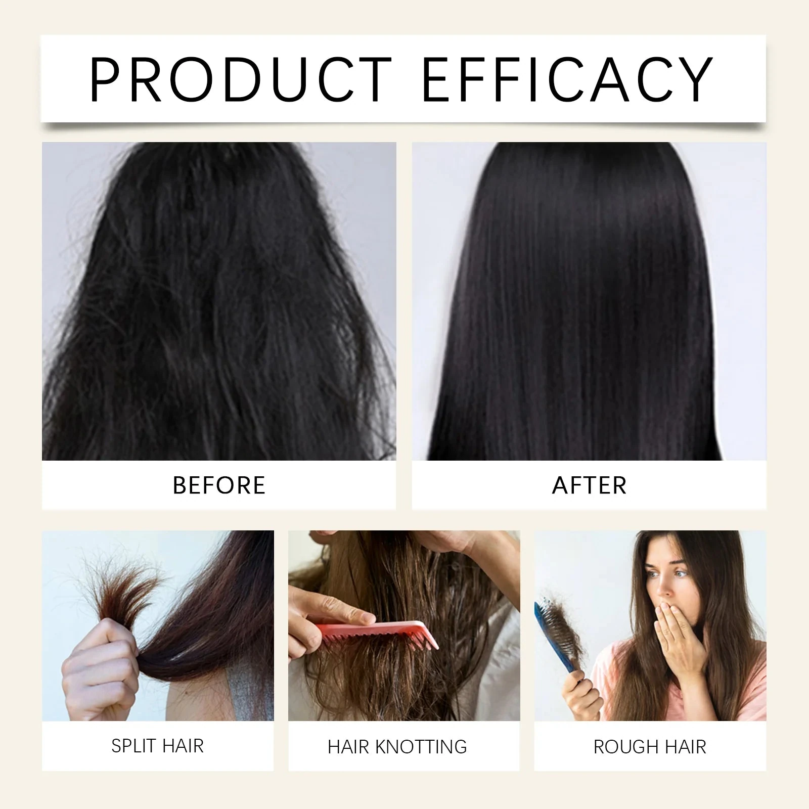 EELHOE Rosemary Shampoo — hair texture and rough-lengths artwork.