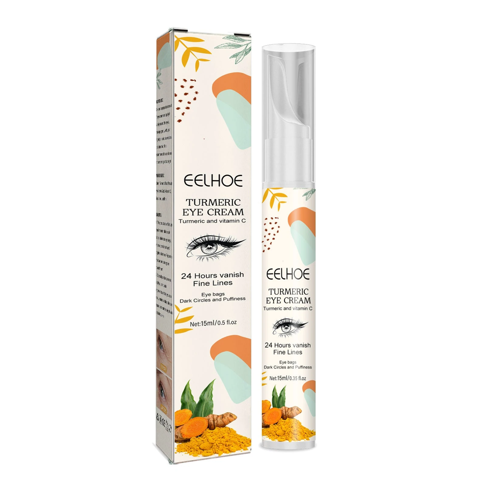 EELHOE Turmeric eye cream pump bottle