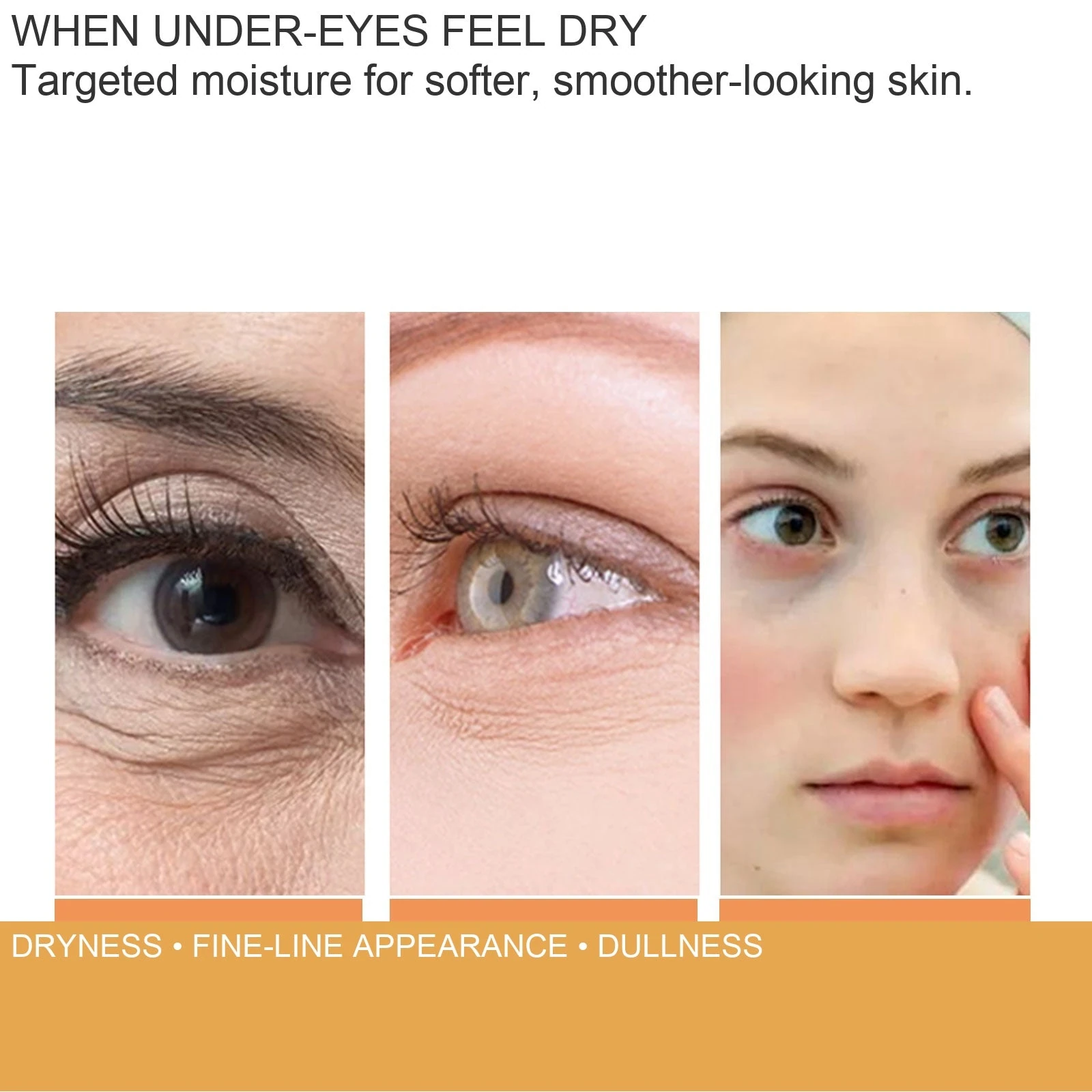 EELHOE Turmeric Eye Cream — Focus on the feel of dryness and the look of dry-skin fine lines.