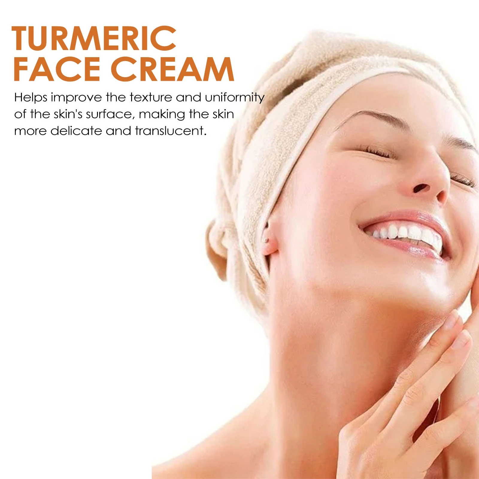 Face moisturizer artwork showing facial application