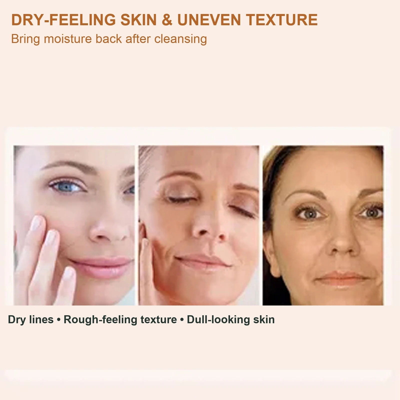 Facial skin-texture and dryness concern illustration