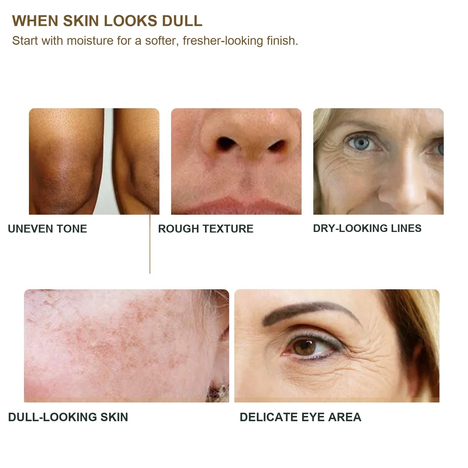 EELHOE Turmeric Face Serum — Dryness, uneven-looking texture and fine lines are different care concerns.