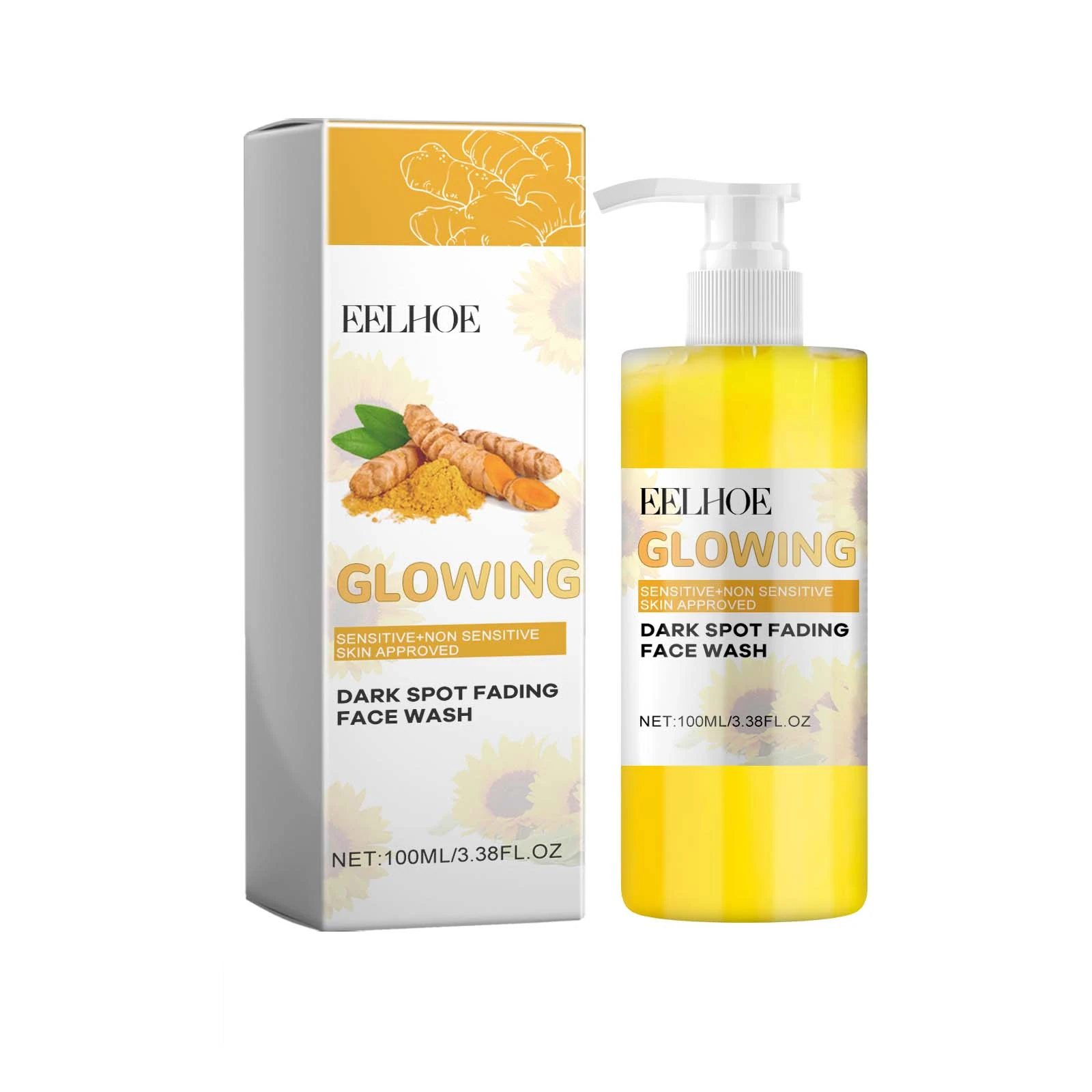 EELHOE Turmeric face wash pump bottle