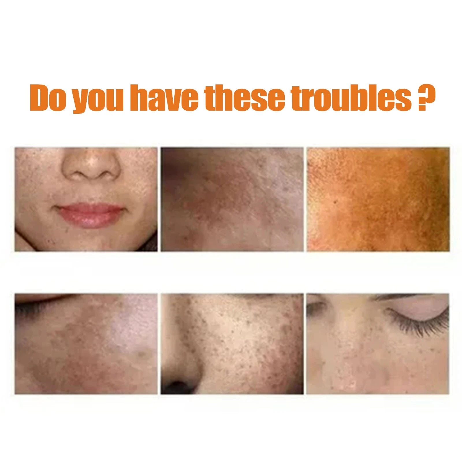 Facial skin-texture photographs in turmeric cleanser artwork
