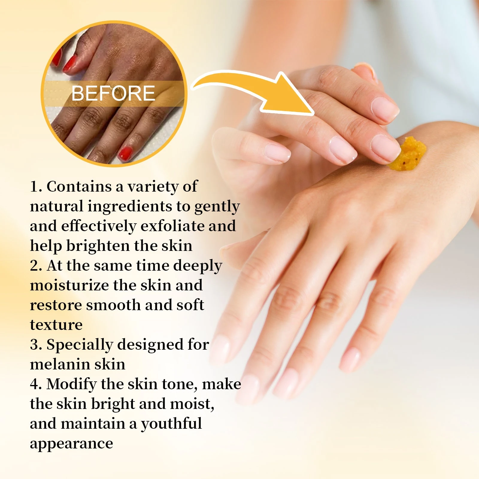 EELHOE Sea Salt Body Scrub — Use light circular movements; let the salt grains do the work.