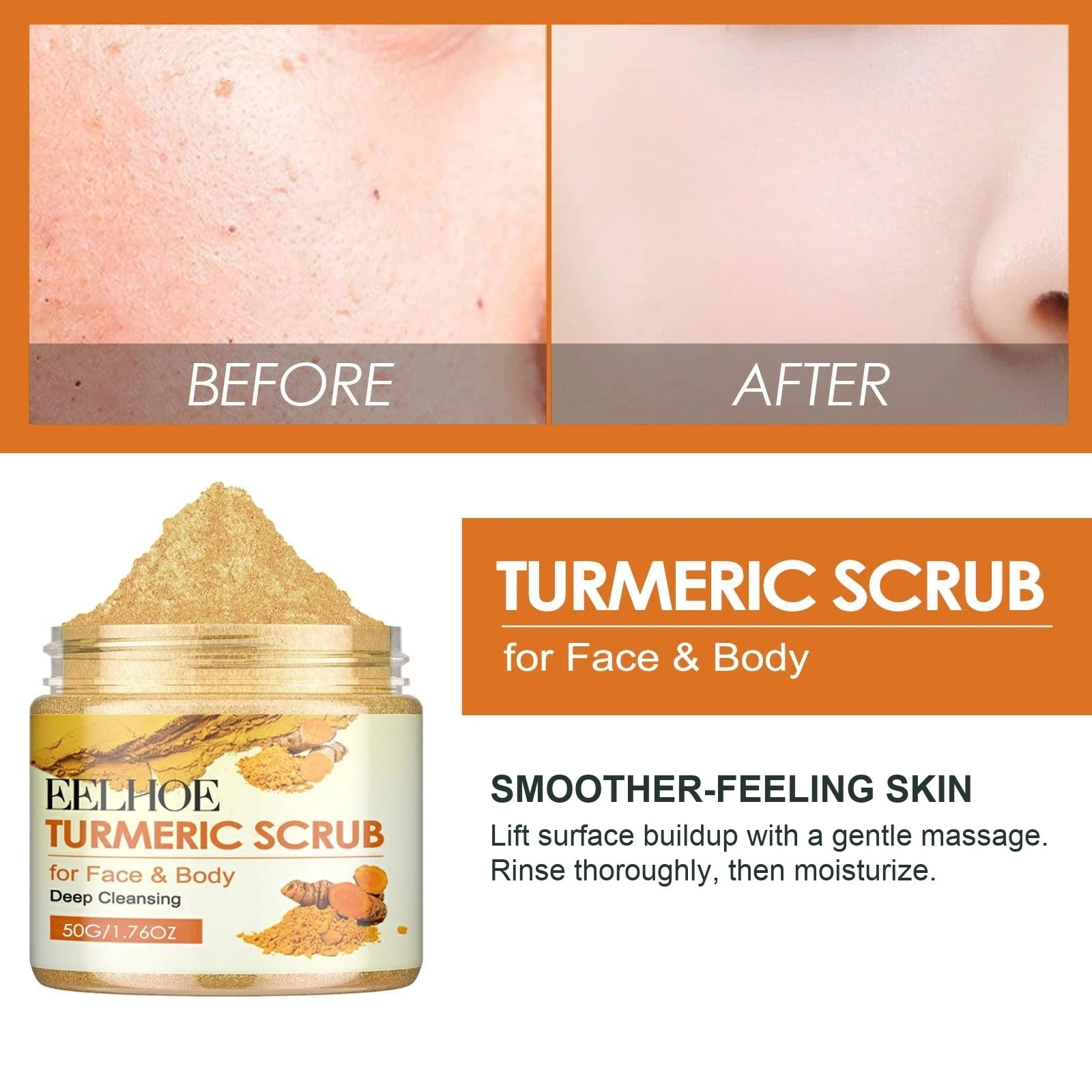 EELHOE Shea Butter Scrub — Care for rough-feeling texture with a brief exfoliating step.