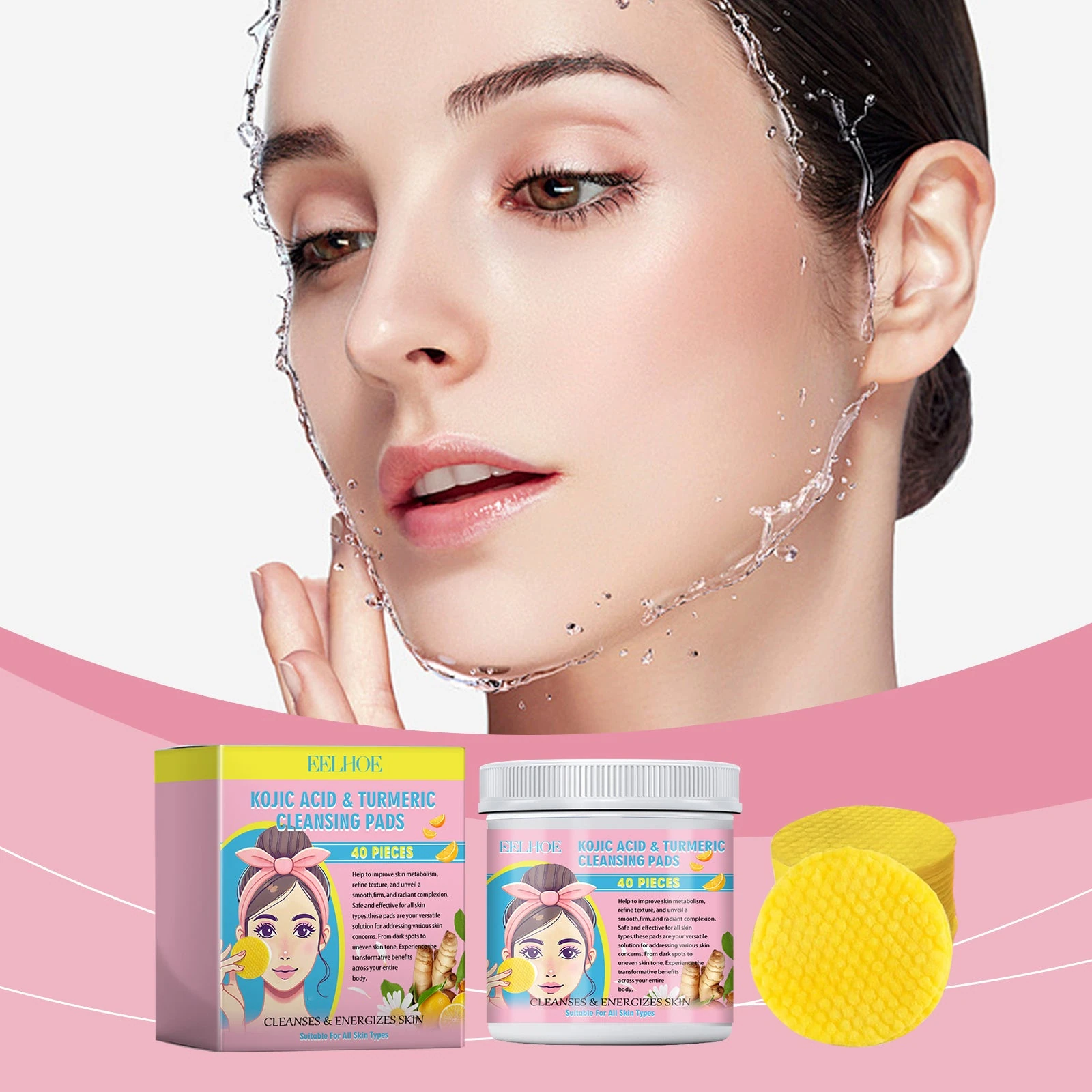 EELHOE Cleansing pad and fresh skin photo