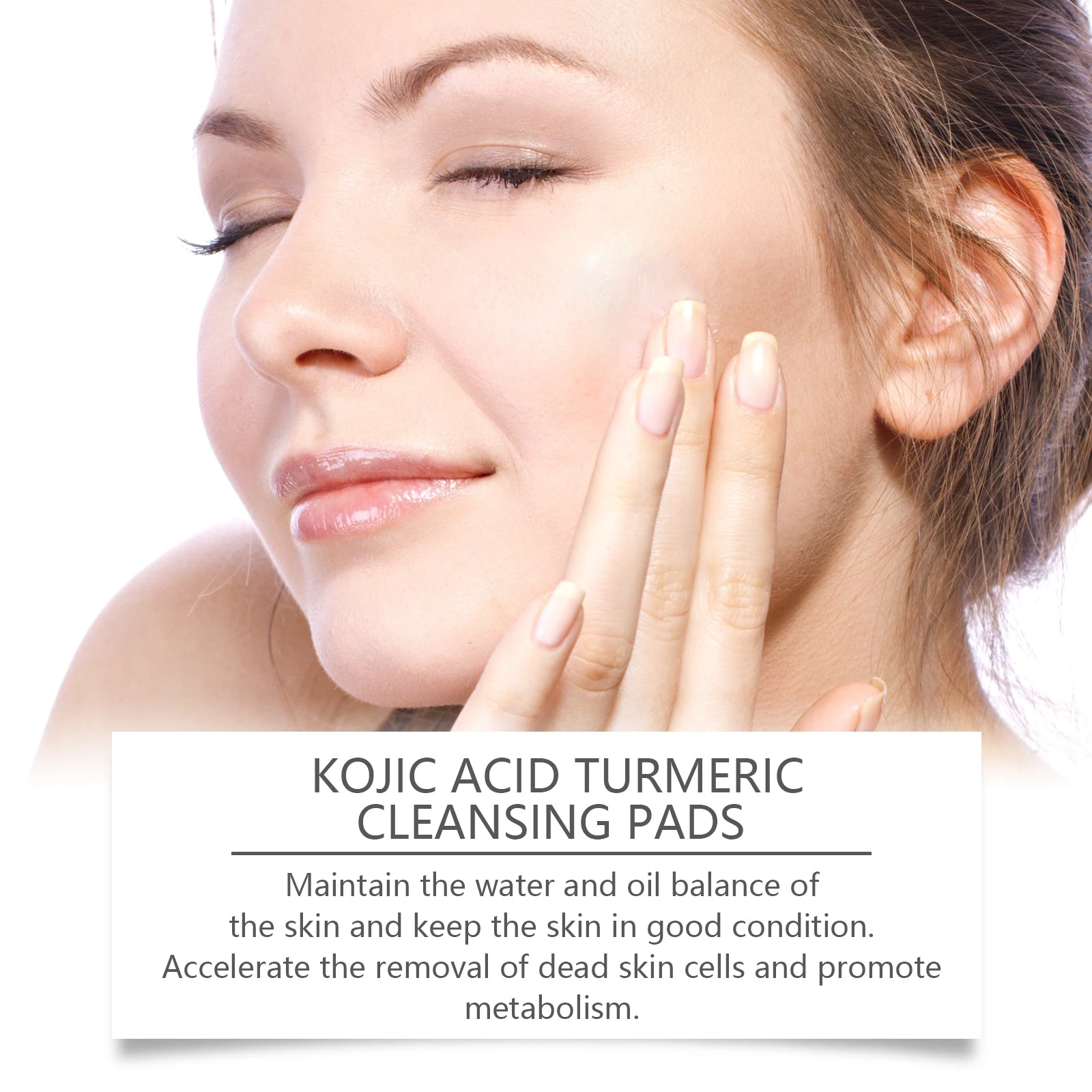 EELHOE Turmeric Cleansing Pads — Kojic acid and turmeric cleansing-pad artwork.