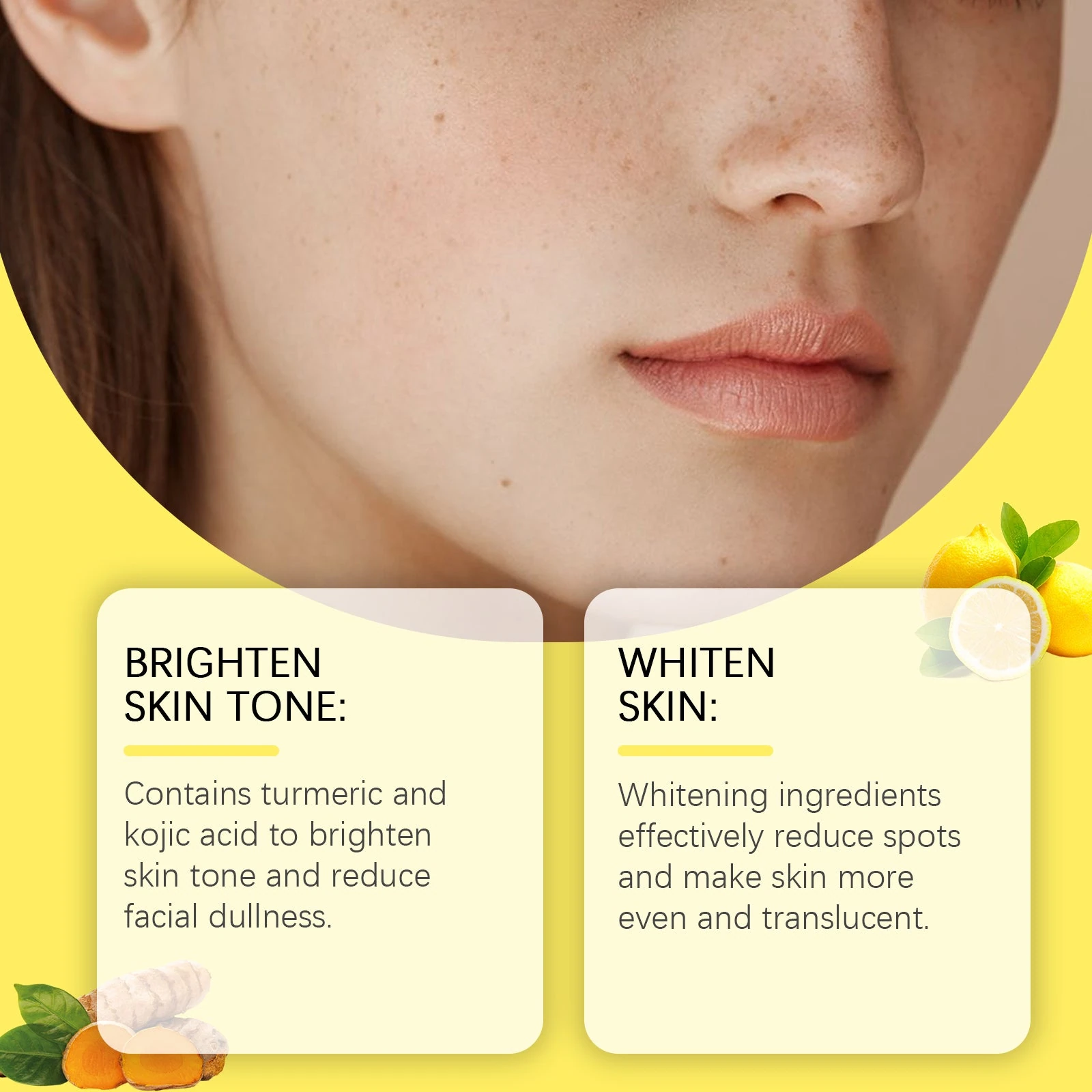 EELHOE Turmeric Facial Pads — Facial surface-texture care artwork.
