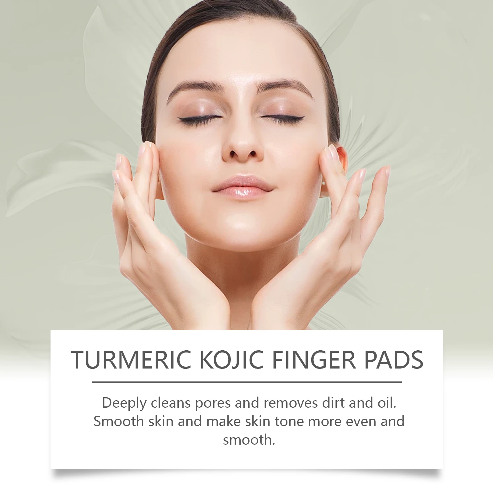 EELHOE Turmeric Face Pads — Fresh, smooth-feeling skin-care illustration.