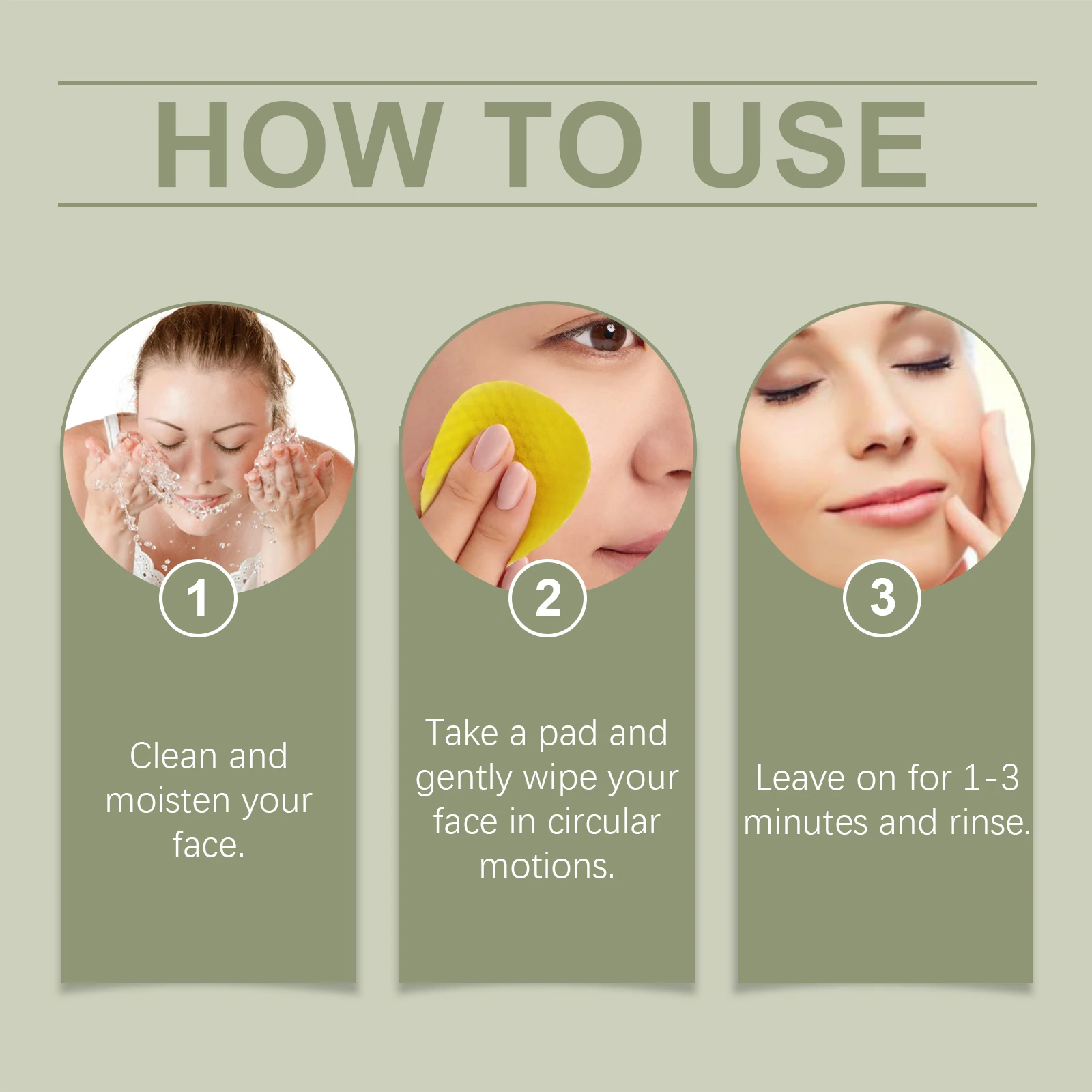 EELHOE Turmeric Face Pads — Wipe clean, damp skin, leave 1–3 minutes and rinse.