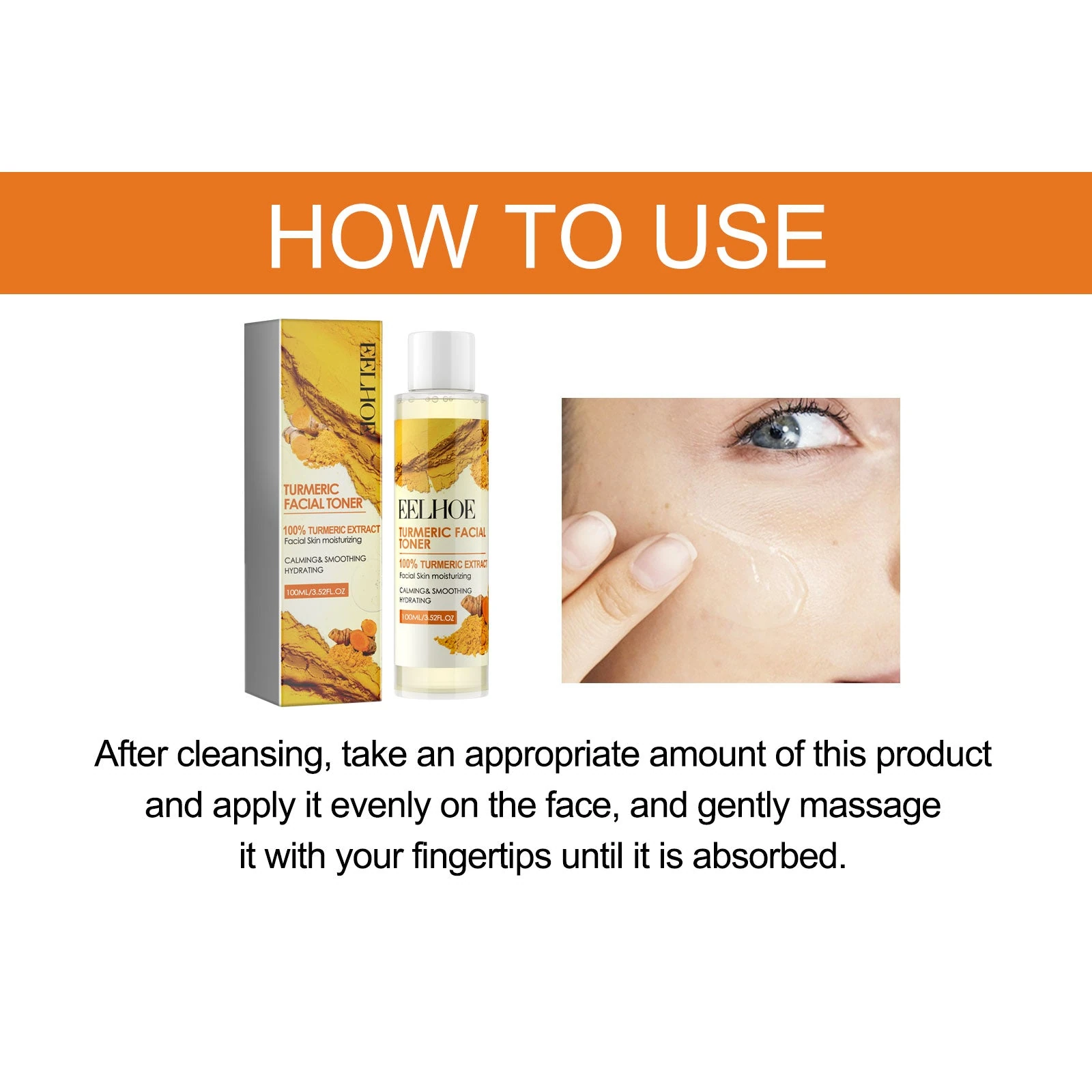 EELHOE Turmeric Toner — Apply after cleansing, massage lightly and leave on.