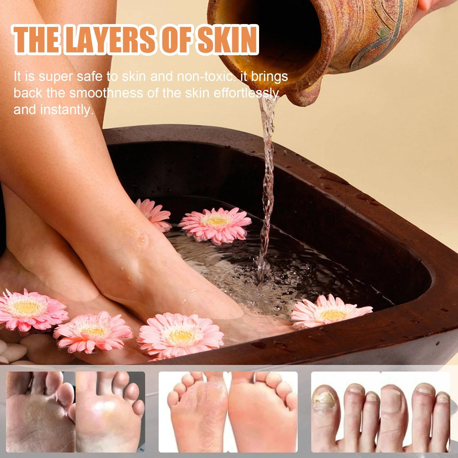 EELHOE Ginger Foot Bath — Basin soak with original foot-care photographs.